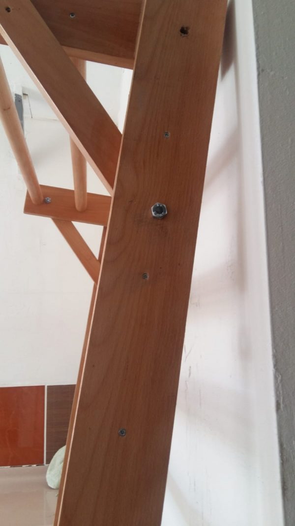 Ahşap Barfiksli Komple Duvar Merdiveni - Görsel 3